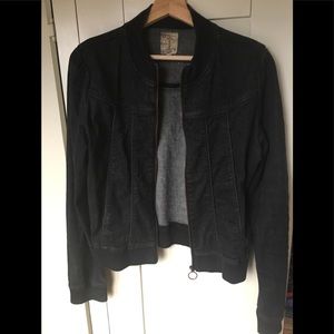 Tulle black denim jacket size L